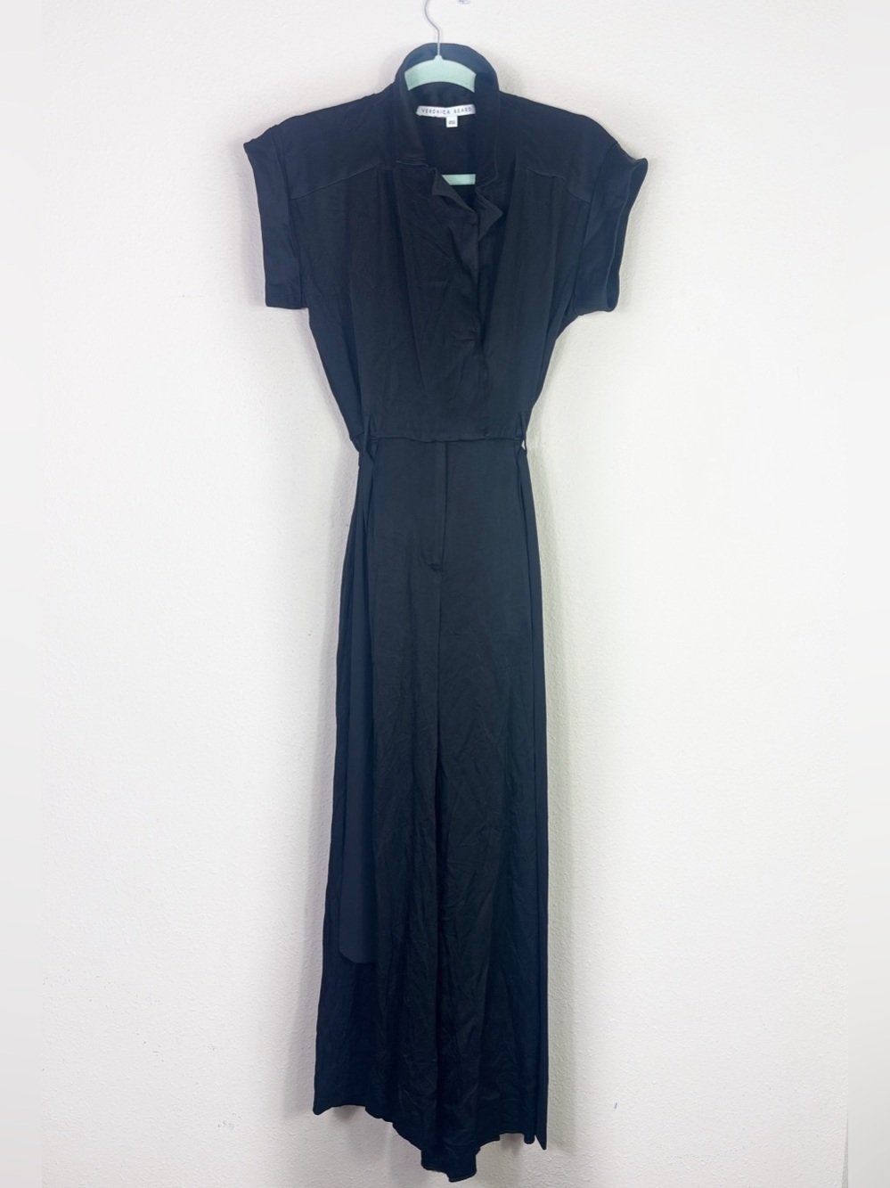 Veronica Beard Ophelia Black Belted Jumpsuit size small - Picture 3 of 15